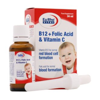 قطره B12 + فولیک اسید و ویتامین C یوروویتال