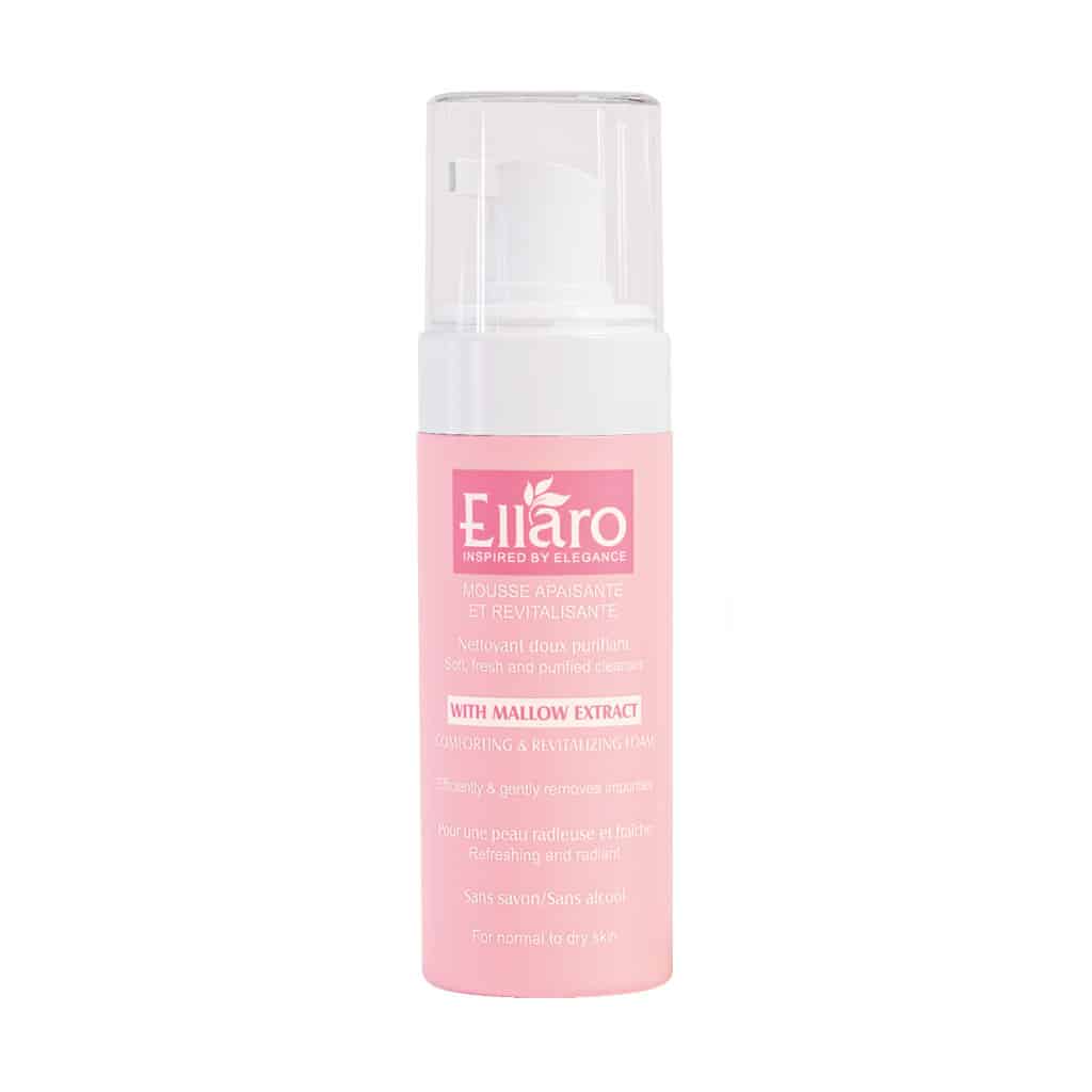Ellaro Comforting & Revitalizing Foam For Normal, Dry And Sensitive Skins 150 ml فوم شستشوی صورت کامفورتینگ الارو مناسب پوست های معمولی، خشک و حساس 150 میلی لیتر