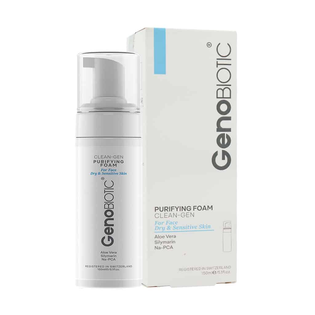 Geno Biotic Face Foam Clening for Dry and Sensitive Skin 150 ml فوم شستشوی صورت پوست خشک ژنوبایوتیک 150 میلی لیتر