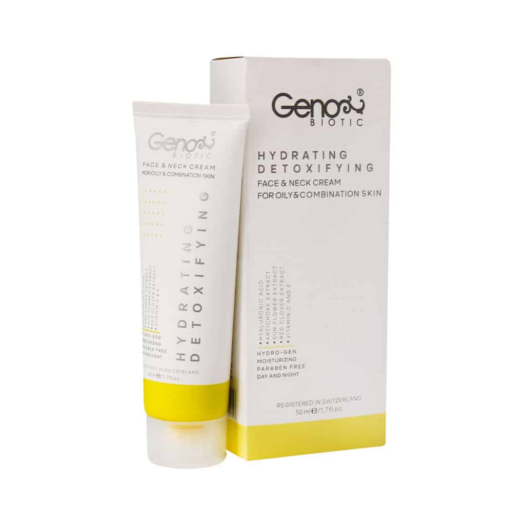 Genobiotic Face And Neck Cream For Oily Skin 50 ml فوم شستشو صورت ژنوبایوتیک مناسب پوست چرب و مختلط حجم 150 میلی لیتر