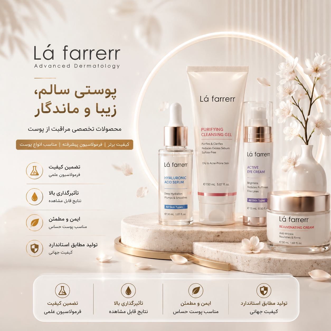 بنر محصولات پوستی برند لافارر