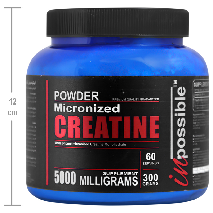 Powder-Micronized-Creatine-5000-Inpossible کراتین مونوهیدرات 5000mg اینپاسیبل - تصویر 1