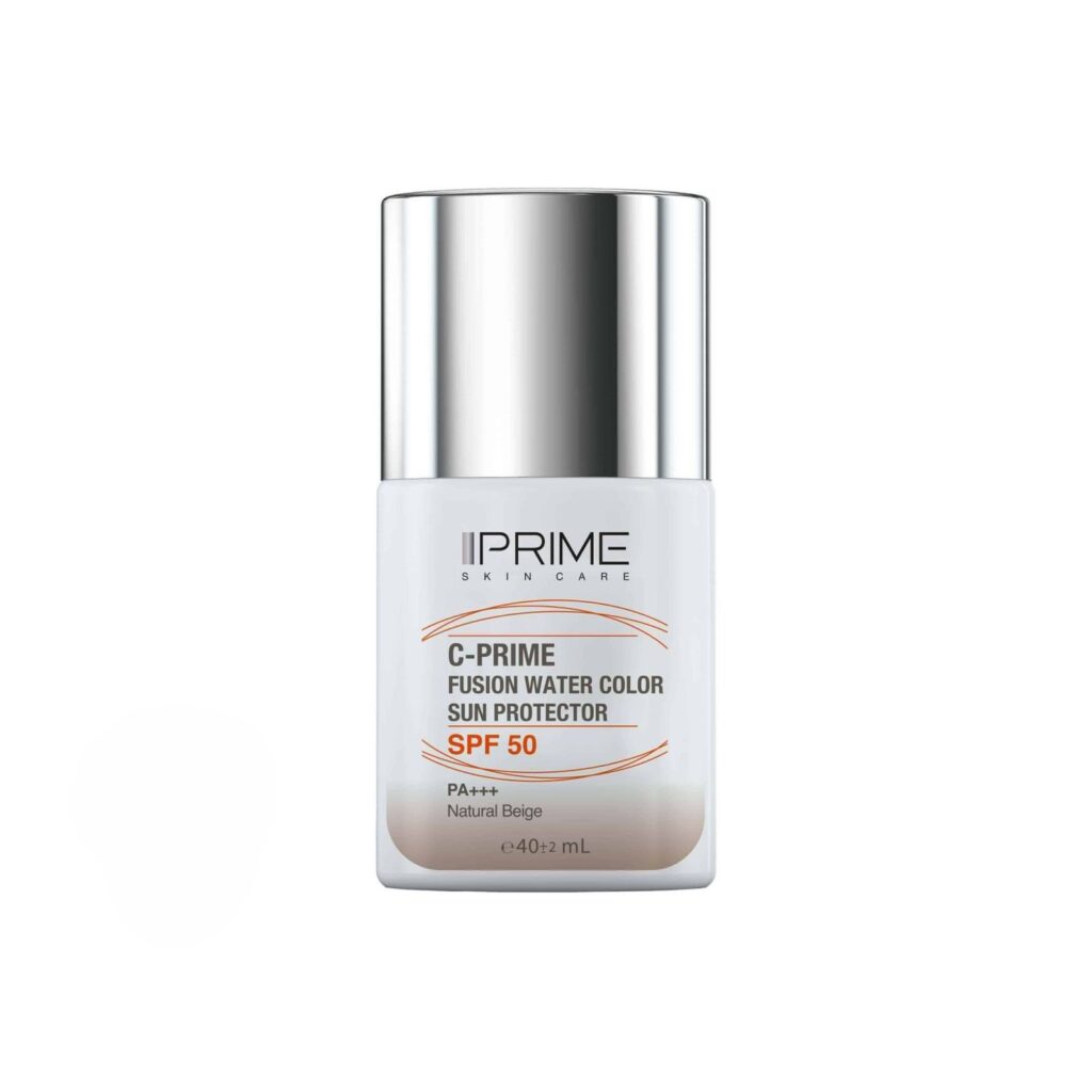 فلوئید ضد آفتاب SPF 50 حاوی ویتامین C پرایم بژ طبیعی