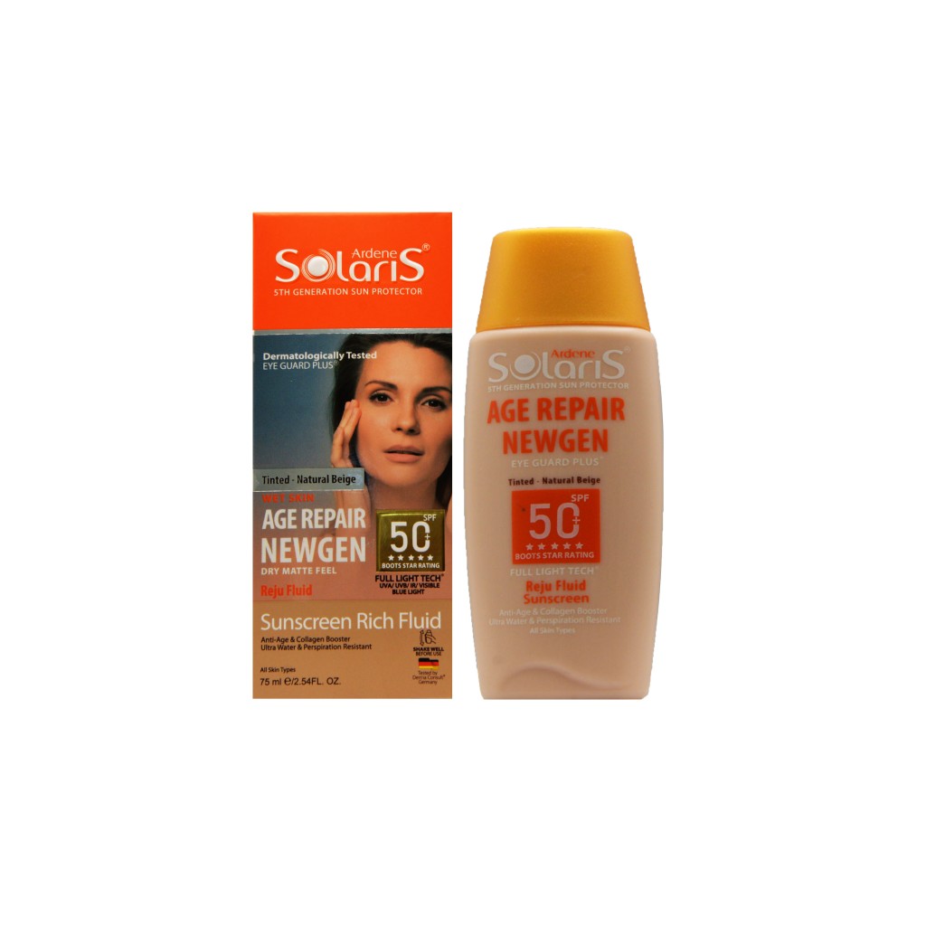 ardenesolaris unifying newgen light beige فلوئید ضد آفتاب و ضد لک سولاریس Unifying NEWGEN spf50 بژ طبیعی آردن