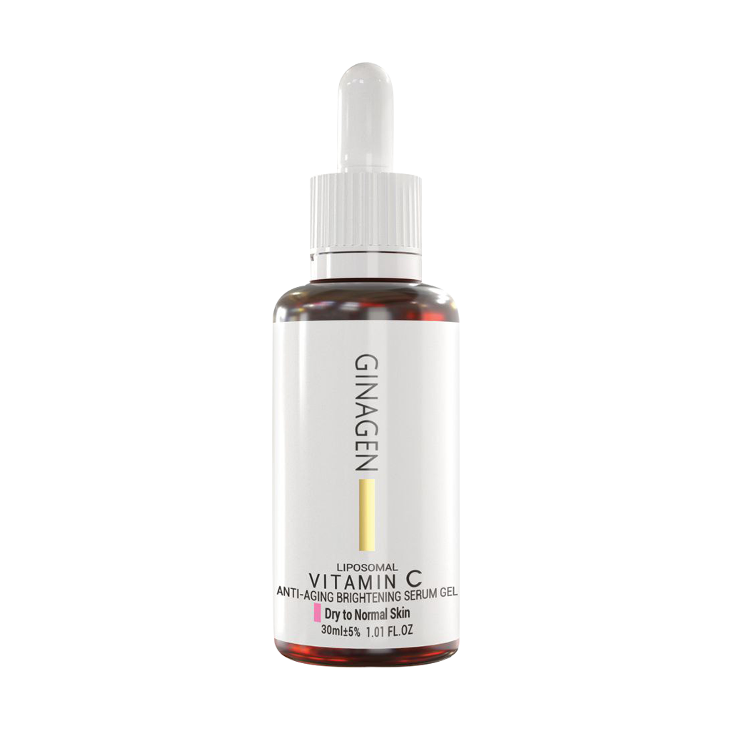 Ginagen-Vitamin-C-Serum-Gel-For-Dry-To-Normal-Skin-30-ml ژل سرم ویتامین سی لیپوزمال پوست خشک و نرمال ژیناژن