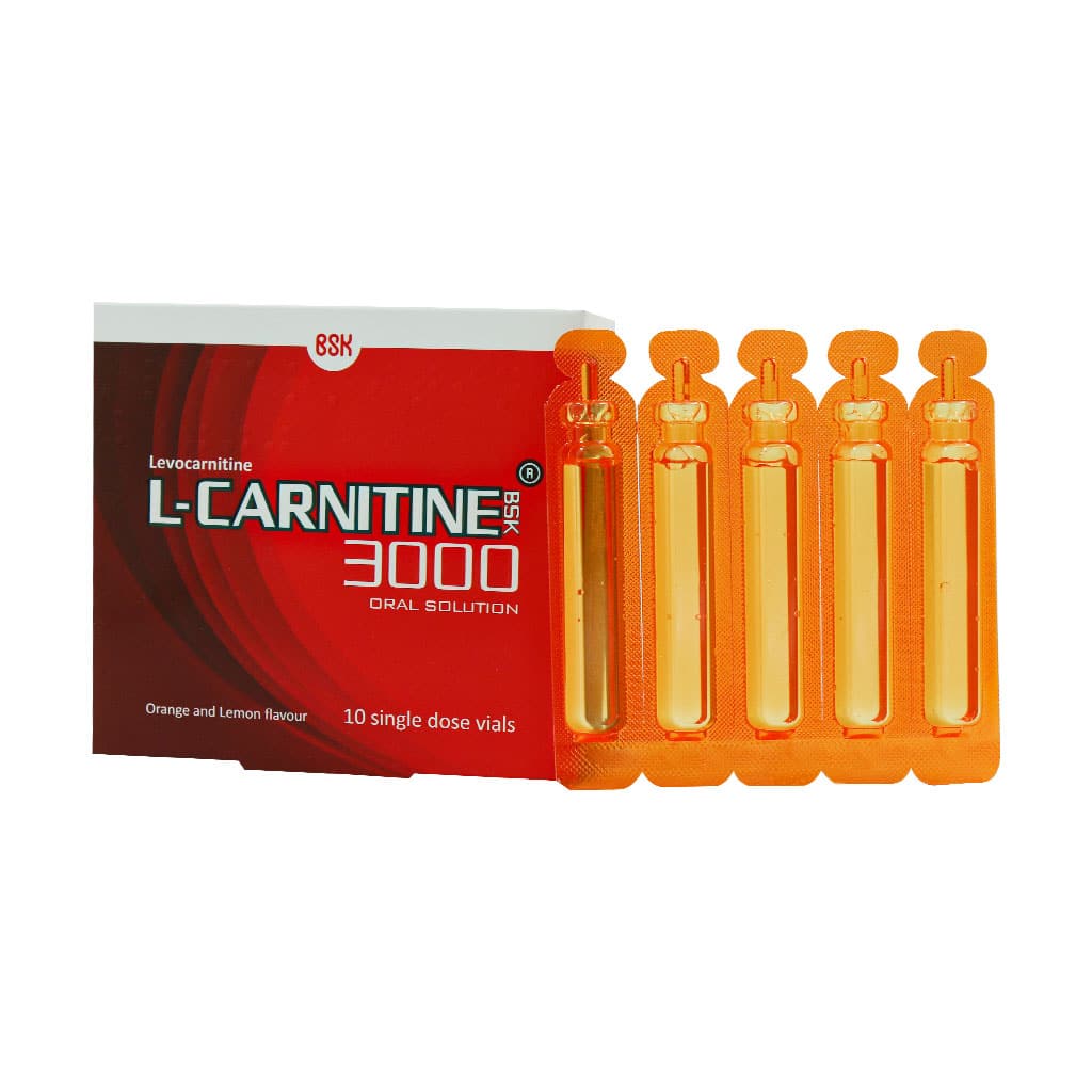 bsk-l-carnitine-3000 ویال خوراکی ال کارنیتین 3000 بی اس کی - تصویر 1