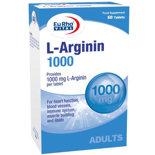 tablet-eurho-vital-l-arginin ال آرژینین 1000 یورو ویتال - تصویر 1