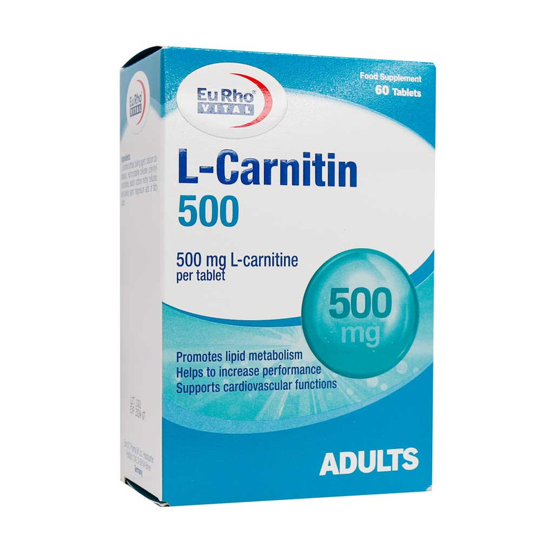 tablet-eurho-vital-l-carnitin-500-mg ال کارنیتین یوروویتال 500 میلی گرم - تصویر 1