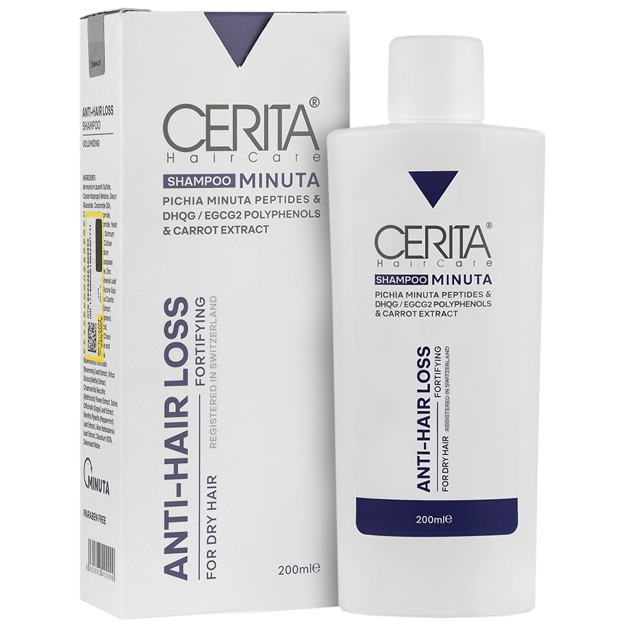 Cerita_Anti Chute Minuta_Shampoo For Dry Hair_200 ml شامپو ضدریزش (مینوتا) مناسب موی خشک سریتا 200 میلی لیتر