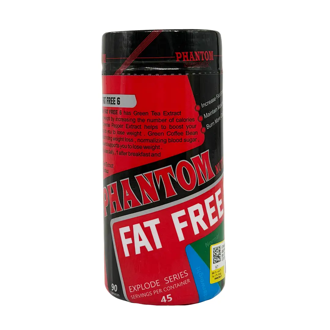 Phantom Nutrition_Fat Free 6_90capsule کپسول فت فری فانتوم 90 عددی
